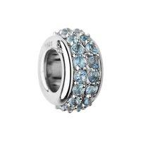 links of london silver and blue topaz pave bead