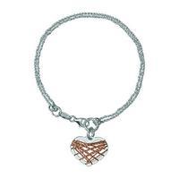 Links of London Dream Catcher Silver and Rose Gold Vermeil Heart Bracelet
