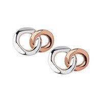 Links of London 20/20 Sterling Silver and 18ct Rose Gold Stud Earrings