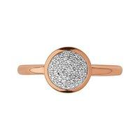 Links of London Diamond Essentials 18ct Rose Gold Vermeil and Pave Diamond Round Ring