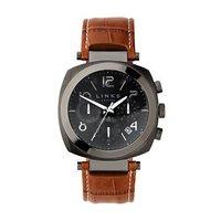 links of london gents 44mm brompton brown leather chronograph watch