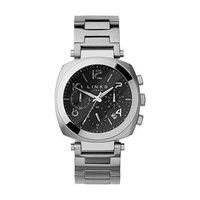 Links of London Gents 44mm Brompton Steel and Black Chronograph Watch