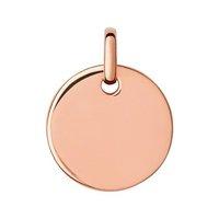 links of london narrative 18ct rose gold vermeil small round disc pend ...