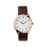 Links of London Narrative Mens Rose Gold and Brown Watch