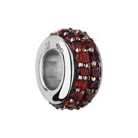 Links of London Silver and Rhodolite Garnet Pave Bead