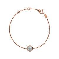 Links of London Diamond Essentials Pave Round Bracelet Rose Gold Vermeil