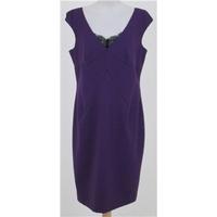lk bennett size 16 purple knee length dress