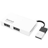 Llano USB2.0 High-Speed 2PORT HUB Portable with Card Reader Function