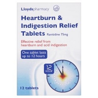 Lloydspharmacy Heartburn & Indigestion Relief Tablets 12 tablets