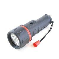 Lloytron D2222 Large Black Rubber Long Life LED Torch With Carry Strap