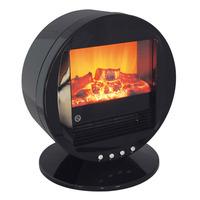 Lloytron Retro Living Flame Oscillating Electric Fire - Black