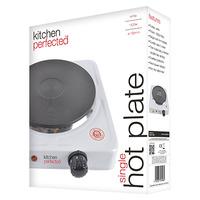 lloytron kitchenperfected 1500w single hotplate in white