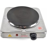 lloytron kitchenperfected 1500w single hotplate brushed steel uk plug