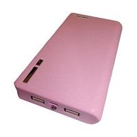 LMS DATA Dual USB Devices Pocket 11500 mAh Power Bank Charger - Pink