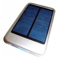 LMS DATA Solar Powered Universal 5000 mAh Power Bank Charger with USB Port - Silver