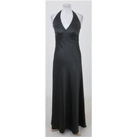lmc lady size s black full length halter neck dress