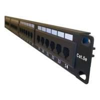 Lms Data 1u 19 Inch Wide 24 Port Utp Cat 5e Patch Panel Black (ppan-24-lc2)