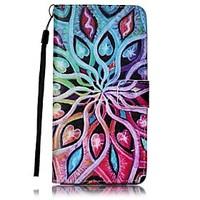 Love Lotus Painted Card Stent PU Leather Mobile Phone Holster Phone Case for Huawei P9 Lite Y5II Y6II