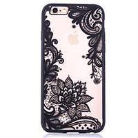 Lotus Pattern Embossed Printing Transparent Hollow Acrylic Material TPU Phone Case for iPhone 7 7Plus 6S 6plus SE 5S