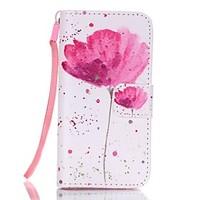 lotus pattern magnetic leather stand protective case with lanyard for  ...