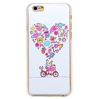 love fantasy bicycle pattern transparent pc back cover for iphone 6 pl ...