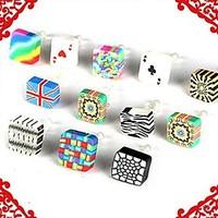 Lovely Fruit 3.5 MM Clay Anti-Dust Earphone Jack for iPhone/Samsung and iPad(Random Color)