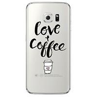 Love Coffee Words Pattern Soft Ultra-thin TPU Back Cover For Samsung GalaxyS7 edge/S7/S6 edge/S6 edge plus/S6/S5/S4