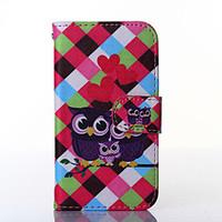 Love Owl Pattern PU Leather Full Body Case with Stand for Samsung Galaxy Trend Lite S7390/S7392