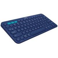 Logitech K380 Multi-Device Bluetooth Keyboard for Windows, Mac, Chrome, Android, iOS and Apple TV , UK Layout, Blue