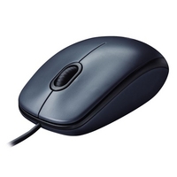 logitech wired optical mouse m100 dark usb black