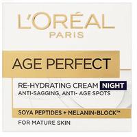 loreal paris age perfect re hydrating cream night for mature skin 50ml