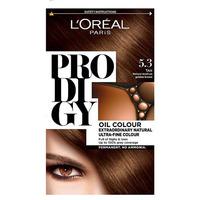 L\'Oreal Prodigy 5.30 Tan (Natural medium golden brown) hair colour.