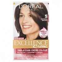 loreal paris excellence creme triple care crme colour 5 natural brown