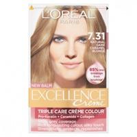 LOreal Paris Excellence Creme Triple Care CrÃ¨me Colour 7.31 Natural Dark Caramel Blonde