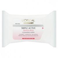 loreal paris dermo expertise triple action re nourish cleansing wipes  ...