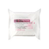 loreal skin perfection nourishing cleansing wipes 25s