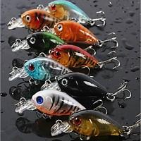 Lot 9Pcs Colors 4.5cm 4g Transparent Plastic Fishing Lures Minow Crankbaits 3D Fish Eye Artificial Lure Bait