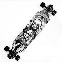 Longboards Skateboard 41 Inch Professional ABEC-9-Black with White