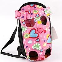 Lovely Pink Heart Shape Front Backpack Bag Carrier for Pets Dogs (Assorted Sizes)