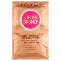 L\'Oreal Paris Sublime Self-Tan Face and Body Wipes 2 x 5.6ml