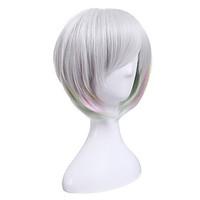 LOL Lux Cosplay Wig Silver Gradient Short Straight Silver Highlights Wig