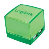 logilink cube 4 port usb 20 hub green