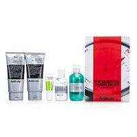 Logistics For Men The Essential Traveler Kit: Cleanser + Mositurizer + Lip Blam + Shave Cream + Hair & Body Wash 5pcs