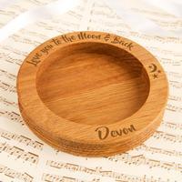 Love You to the Moon Customised Wooden Wine Bottle Coaster