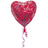 Love Hearts & Swirls Valentine Balloon