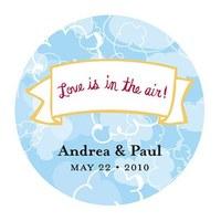 Love is in the Air Round Cloud Sticker