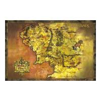 lord of the rings classic map maxi poster 61 x 915cm