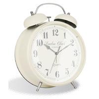 london clock company heritage large charlotte cream twin alarm clock