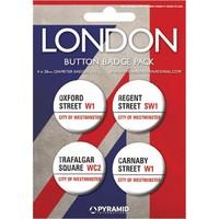 London (streets 1) - Badge Pack - 4 x 38mm Badges