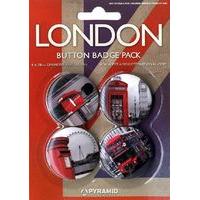 London (photo) - Badge Pack - 4 x 38mm Badges
